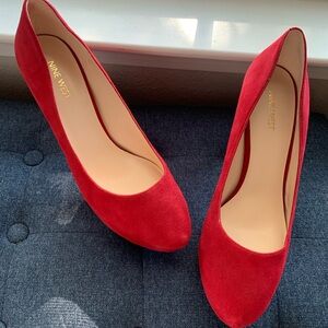 Nine West Red Platform Pump Heels Size 9